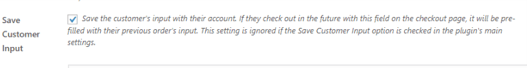 Save individual customer input